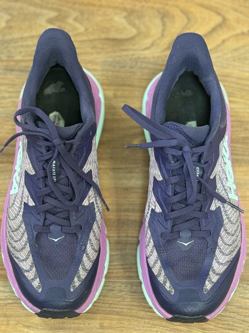 HOKA Mafate Speed 4 Women’s 8 Trail Running Shoes Purple Mint Vibram 1131056 - Picture 6 of 9